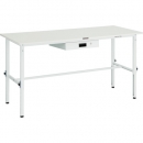 日本中山TRUSCO__RAEM-1500UDK1W__RAEM型高度調節工作臺1500X750薄型帶單級抽屜的白色顏色